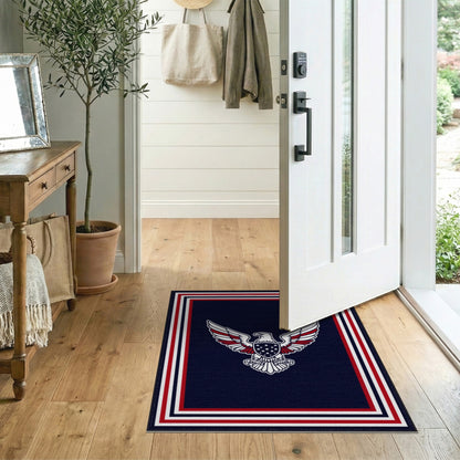 Patriotic Eagle Navy Area Rug