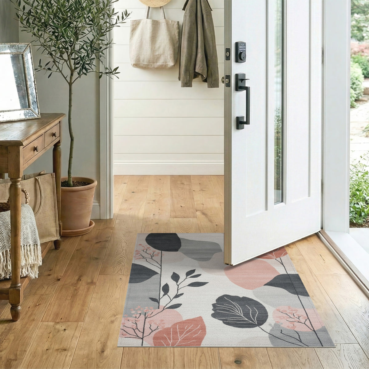 Abstract Leaf Area Rug