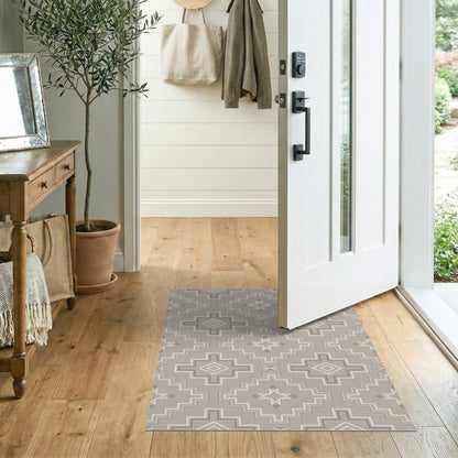 Beige Southwestern Geometric Area Rug