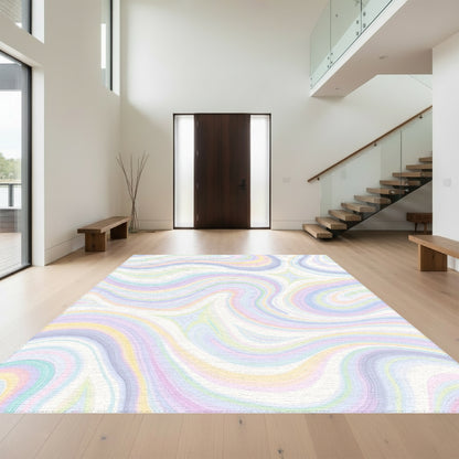Pastel Wavy Swirl Rug