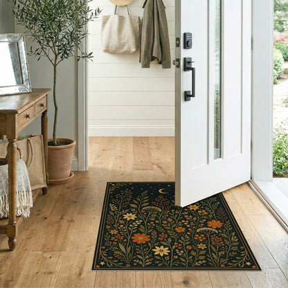 Multi-color and Patterns Celestial Floral Gold Area Rug