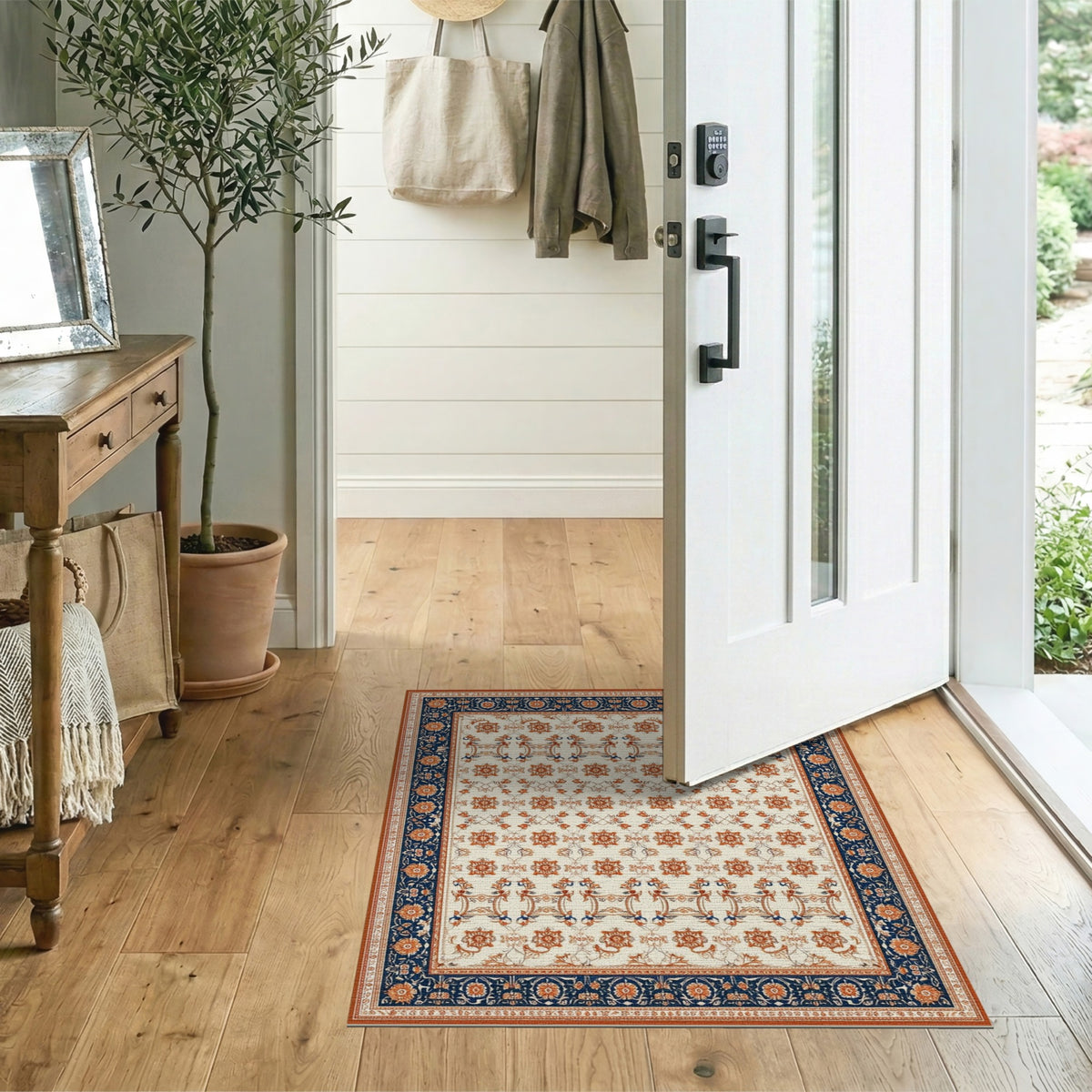 Navy Blue Traditional Persian Area Rug