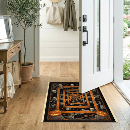 Skeleton Frame Tunnel Halloween Area Rug