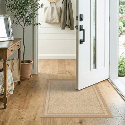Beige Traditional Persian Area Rug