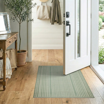 Green Geometric Modern Green Geometric Circle Area Rug