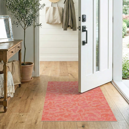 Orange Animal Silhouette Kids Area Rug