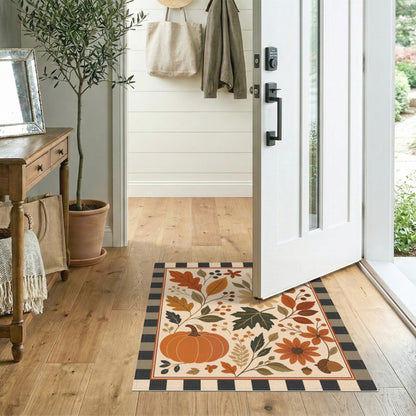 Autumn Harvest Floral Washable Area Rug