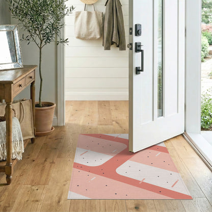 Pink Geometric Modern No. 3 Area Rug