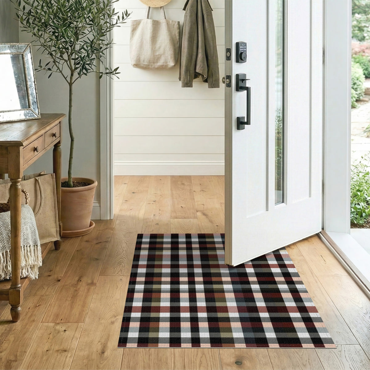 Multi-color and Patterns Multi-Color Plaid Checkered Area Rug