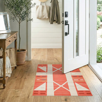 Red Geometric No. 2 Area Rug