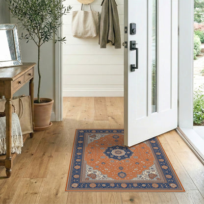 Orange Persian Medallion No. 13 Area Rug