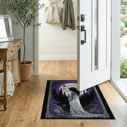 Purple Moonlit Forest Washable Area Rug