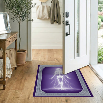 Ethereal Skeleton Veil Purple Area Rug