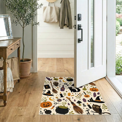 Spooky Halloween Witchcraft Area Rug