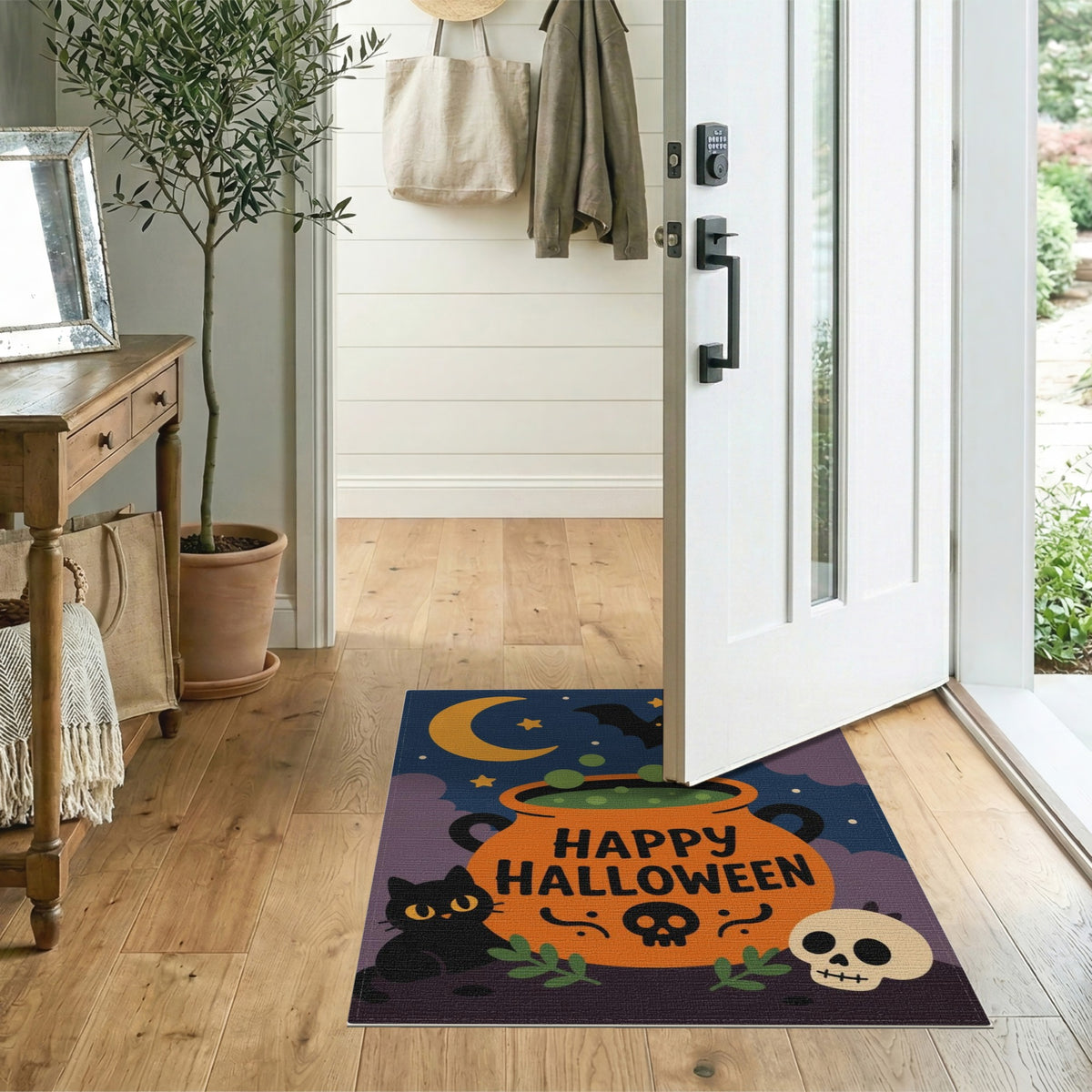 Happy Halloween Cauldron Area Rug