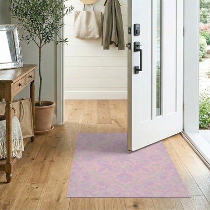 Pink Floral Vintage Area Rug