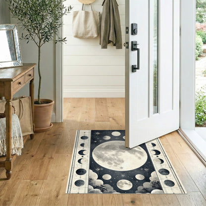 Celestial Moon Phases Washable Rug
