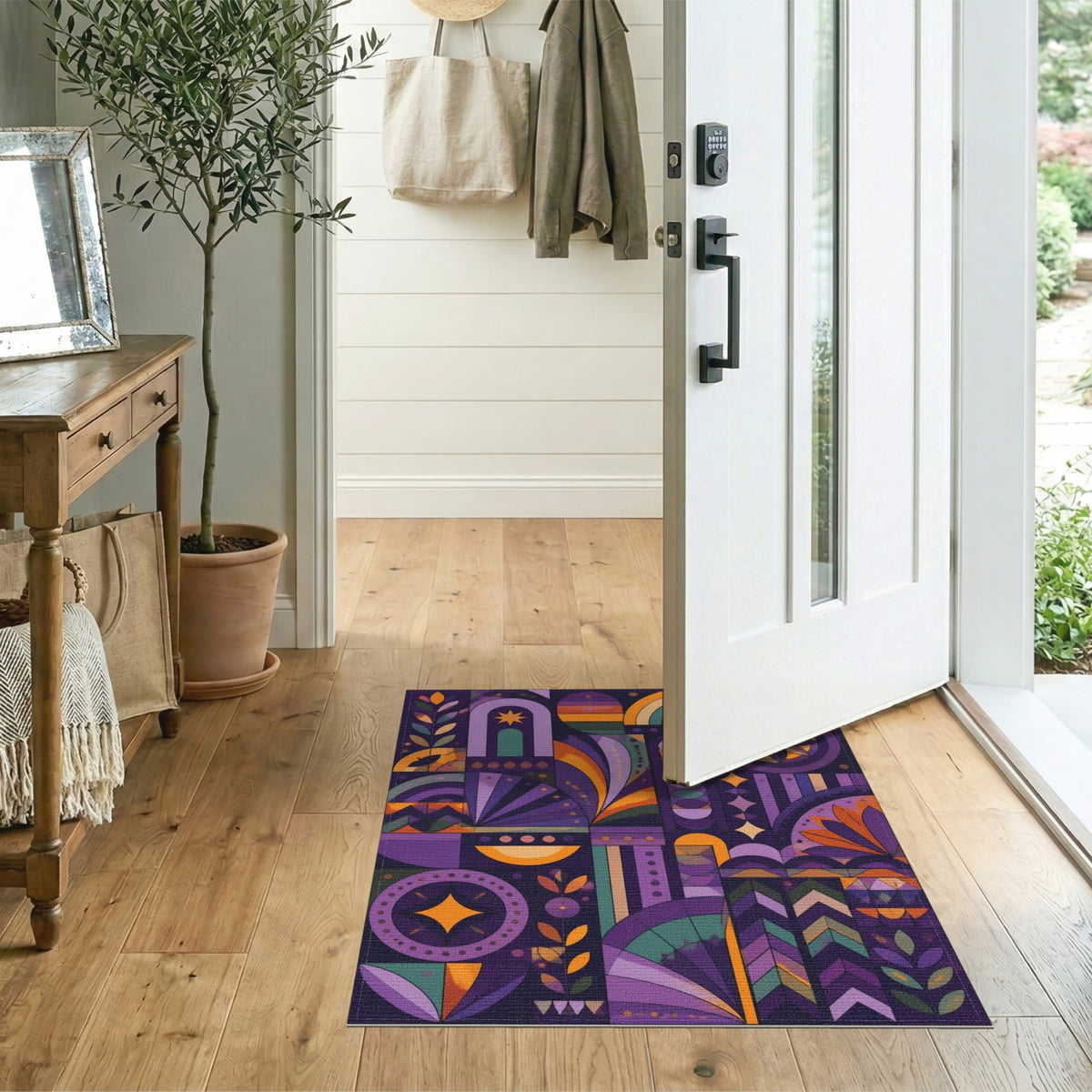 Vibrant Mosaic Geometric Area Rug