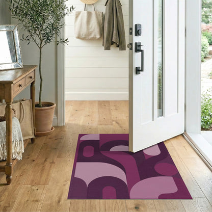 Abstract Area Purple Abstract Geometric Area Rug