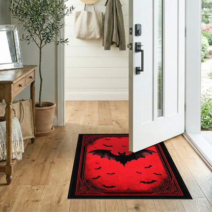 Red Bat Distressed Area Rug