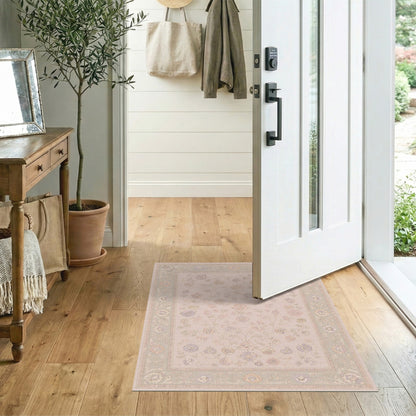 Soft Pastel Floral Vintage Area Rug