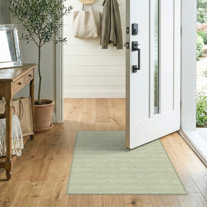 Sage Green Mountain Geometric Area Rug