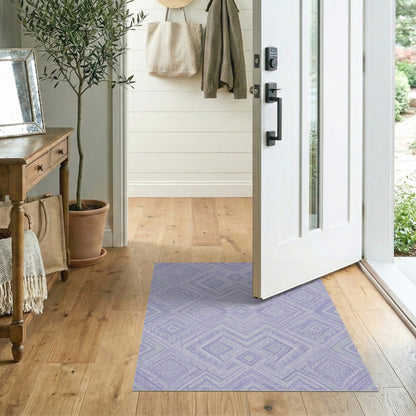 Purple Geometric Diamond Geometric Modern Area Rug