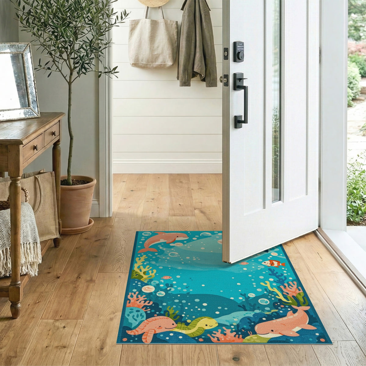 Ocean Friends Kids Cartoon Area Rug