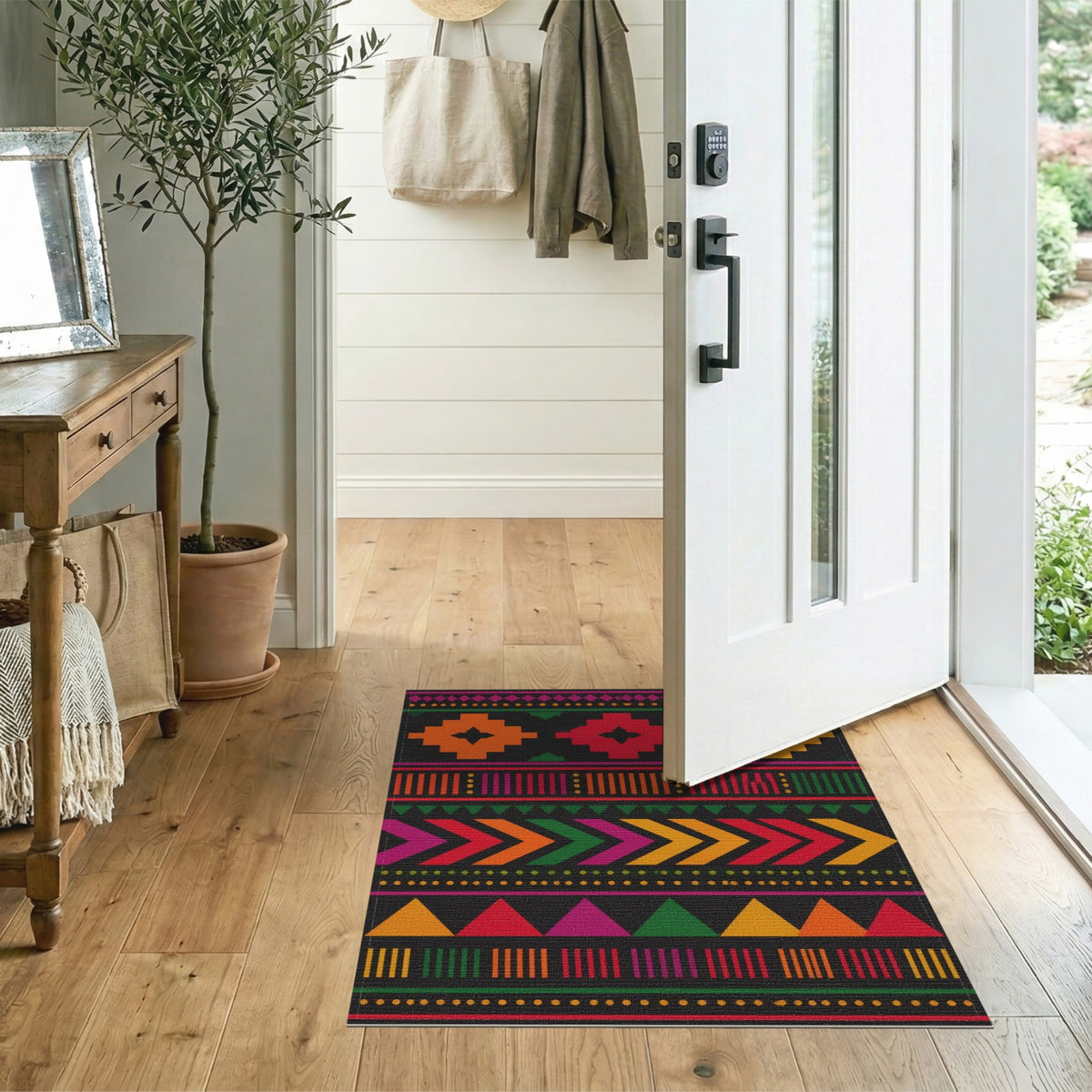 Vibrant Heritage Tribal Geometric Area Rug