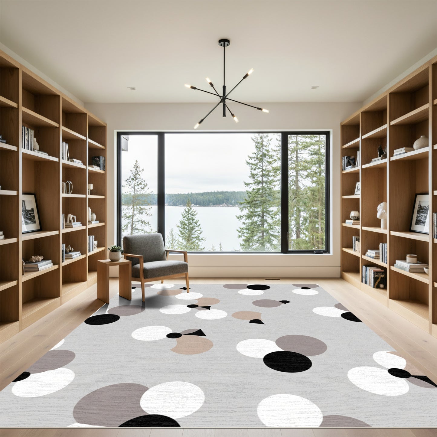 Minimalist Spotted Abstract Circles Rug