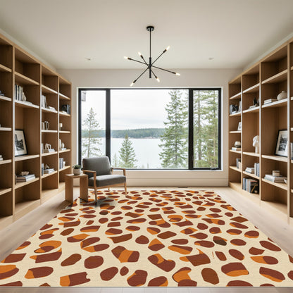 Brown Tan Animal Print Spots Rug