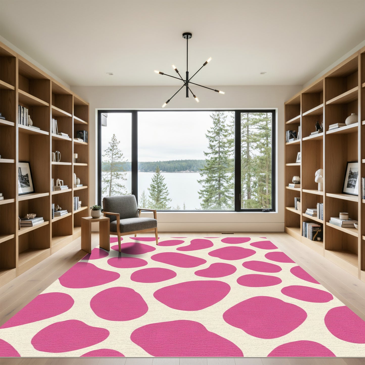 Hot Pink Blob Spot Rug