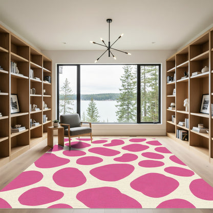 Hot Pink Blob Spot Rug