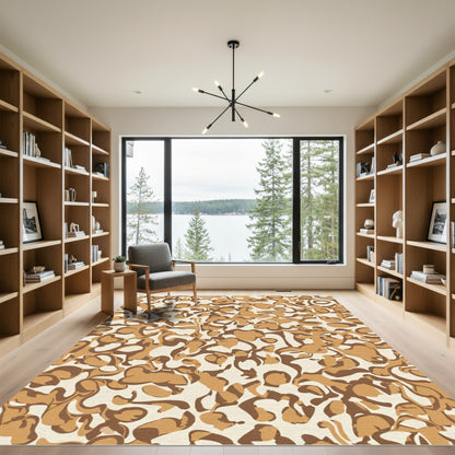 Caramel Amber Organic Flow Rug