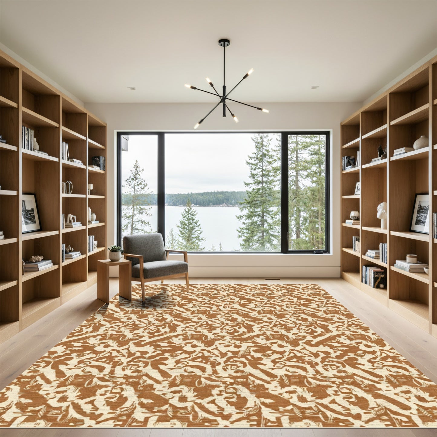 Earthy Tones Textured Organic Collage Rug