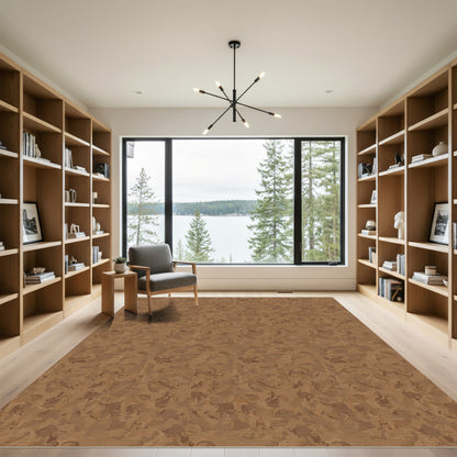Earthy Tone Abstract Swirl Rug