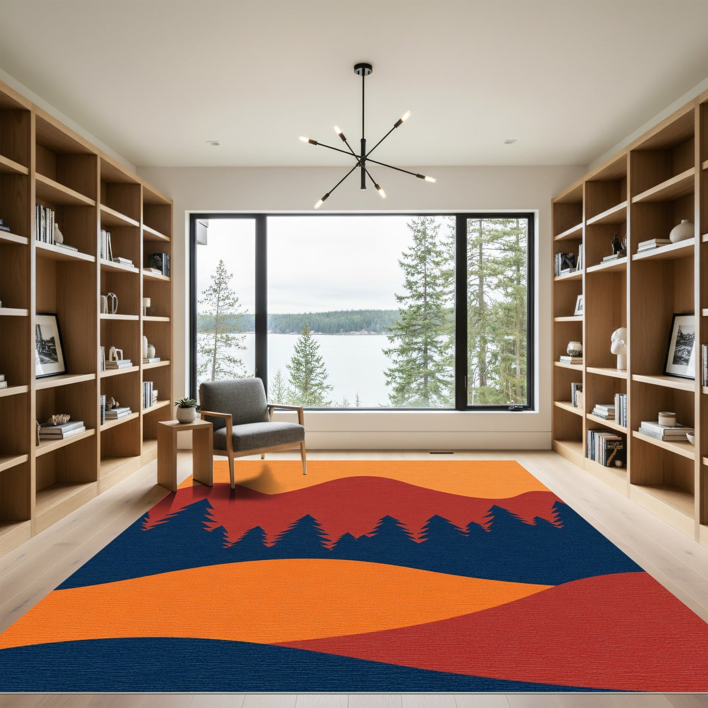 Crimson Forest Sunset Hills Rug