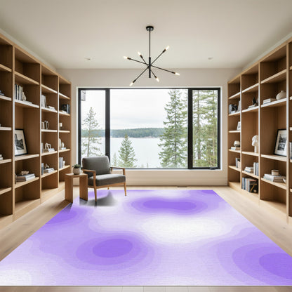 Soft Lavender Gradient Contour Rug