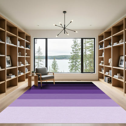 Ombre Indigo Gradient Stripes Rug