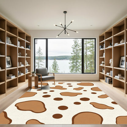 Brown Dalmation Spots Composed Rug