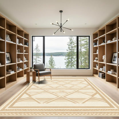 Neutral Diamond Lattice Bordered Rug