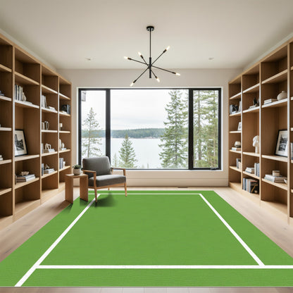Emerald Grid Clean Lines Rug
