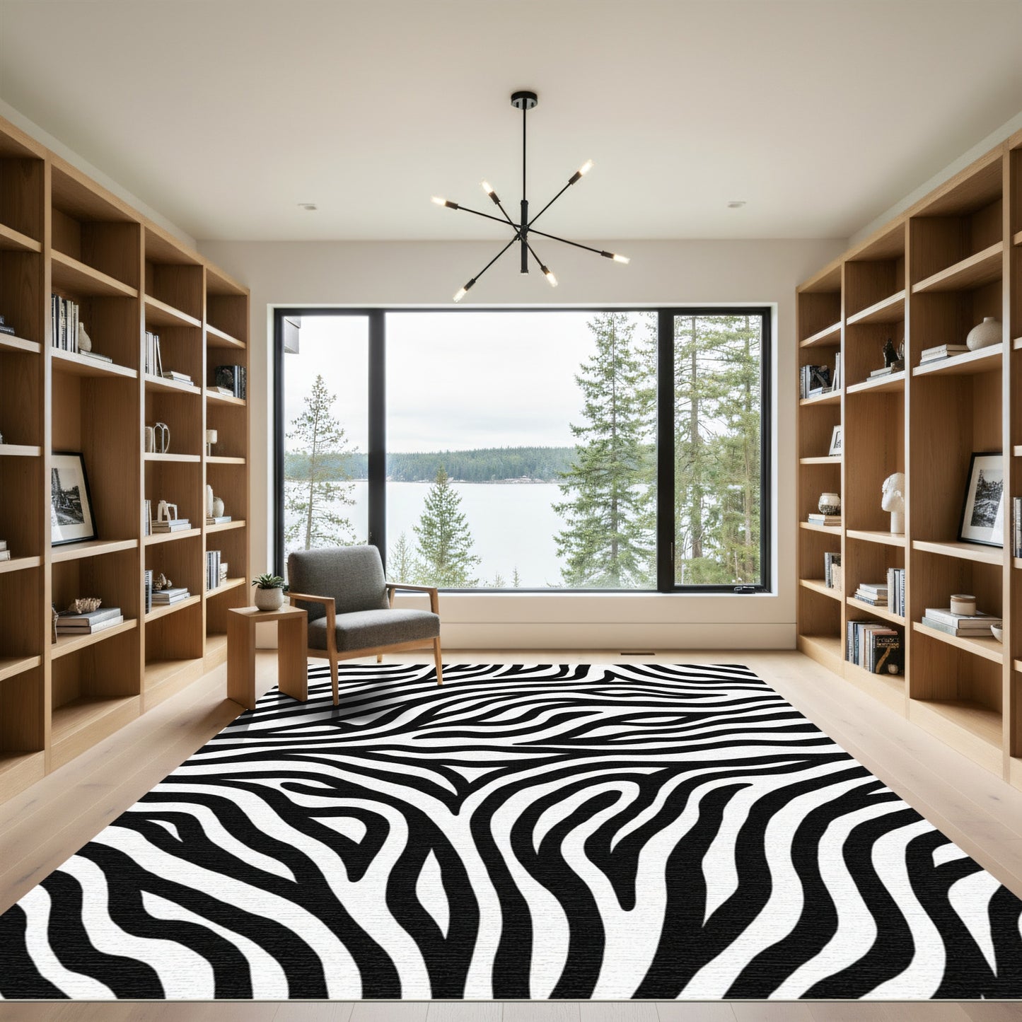 Contrast Abstract Animal Stripes Rug
