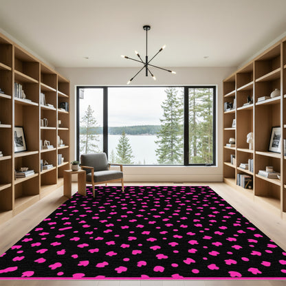 Hot Pink Scattered Spots Rug
