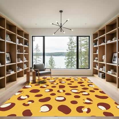 Amber Brown Spots Scattered Rug