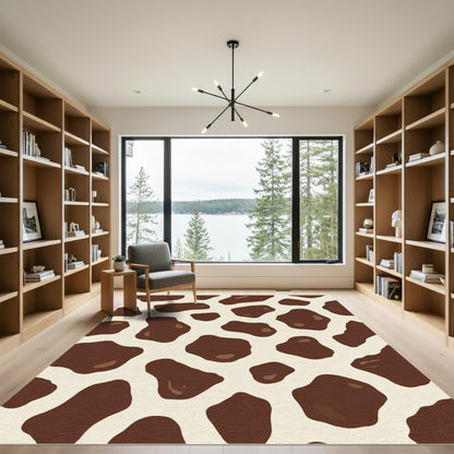 Brown Cream Holstein Spot Rug