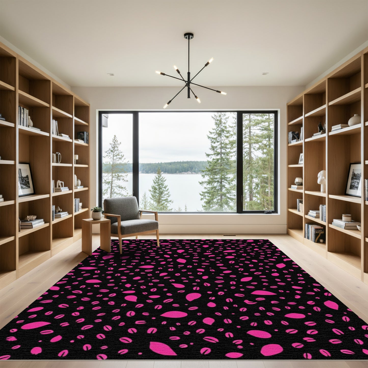 Vibrant Pink Bean Scatter Rug