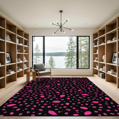 Vibrant Pink Bean Scatter Rug