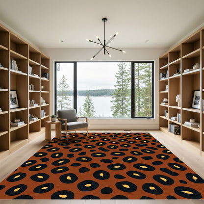 Brown Leopard Spots Rug