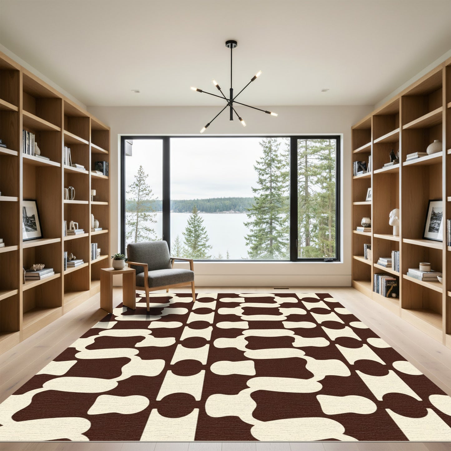 Chocolate Vanilla Organic Stripe Rug